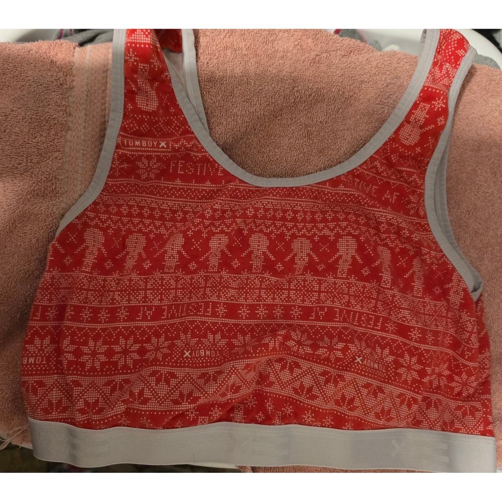 TomboyX Festive AF pullover Cotton Bra size 2x